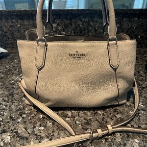 Kate Spade Gray Leather Tote Bag